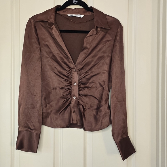 EUC Brown Blouse - Picture 1 of 3